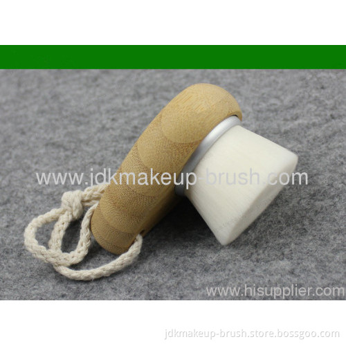 Soft Synthetic Hair Face Cleaning Brush With Bamboo Handle 
